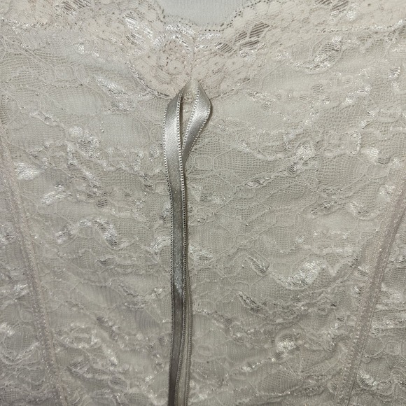 Apt 9 Ivory Lace Trim Cami Tank Top XL Stretch Y2K Romantic Coquette Soft Girl - Picture 4 of 12